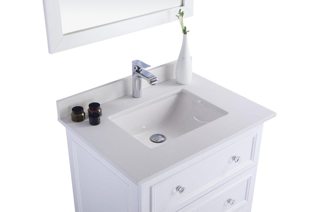 Laviva | Luna 30" White Bathroom Vanity with White Quartz Countertop Laviva - Vanities Laviva   