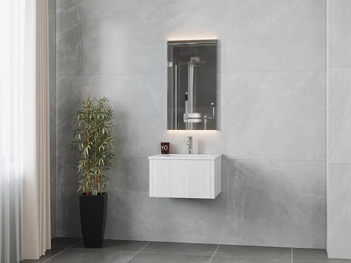 Laviva | Legno 24" Alabaster White Bathroom Vanity with Matte White VIVA Stone Solid Surface Countertop Laviva - Vanities Laviva   