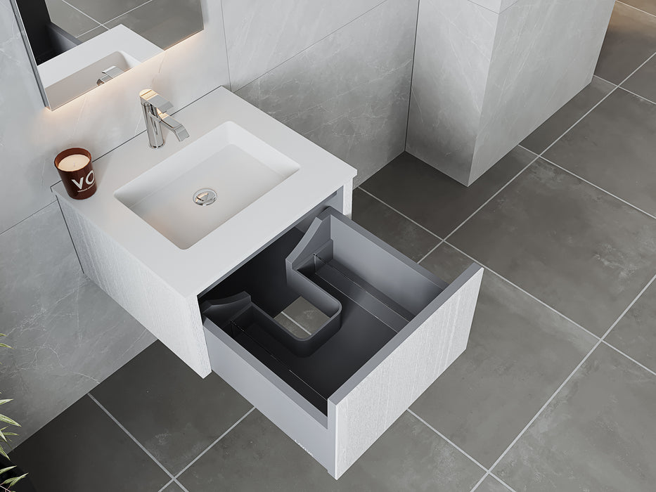 Laviva | Legno 24" Alabaster White Bathroom Vanity with Matte White VIVA Stone Solid Surface Countertop Laviva - Vanities Laviva   