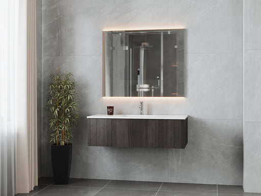 Laviva | Legno 48" Carbon Oak Bathroom Vanity with Matte White VIVA Stone Solid Surface Countertop Laviva - Vanities Laviva   