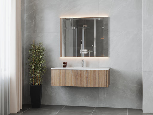 Laviva | Legno 48" Weathered Grey Bathroom Vanity with Matte White VIVA Stone Solid Surface Countertop Laviva - Vanities Laviva   