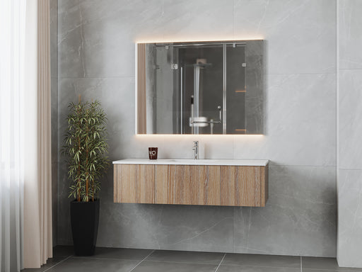 Laviva | Legno 54" Weathered Grey Bathroom Vanity with Matte White VIVA Stone Solid Surface Countertop Laviva - Vanities Laviva   