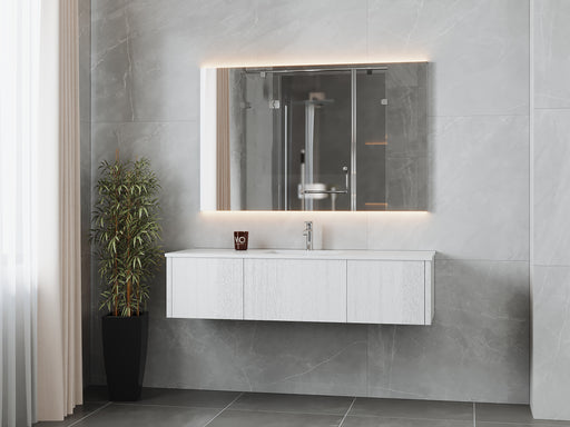 Laviva | Legno 60" Alabaster White Single Sink Bathroom Vanity with Matte White VIVA Stone Solid Surface Countertop Laviva - Vanities Laviva   