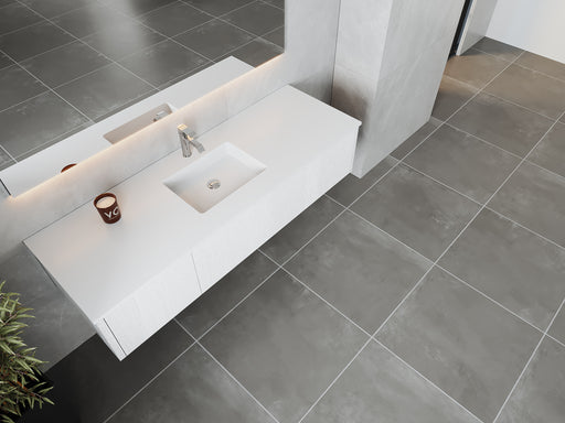 Laviva | Legno 66" Alabaster White Bathroom Vanity with Matte White VIVA Stone Solid Surface Countertop Laviva - Vanities Laviva   