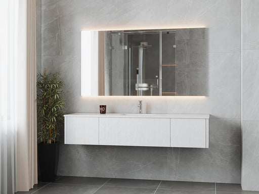 Laviva | Legno 72" Alabaster White Single Sink Bathroom Vanity with Matte White VIVA Stone Solid Surface Countertop Laviva - Vanities Laviva   