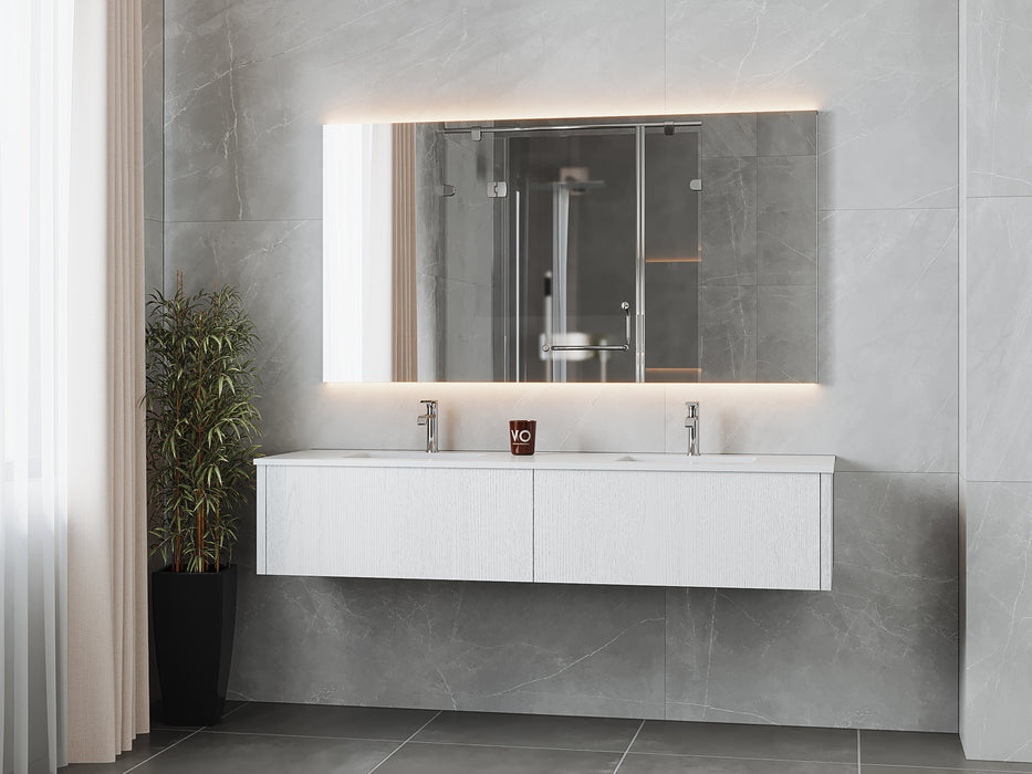 Laviva | Legno 72" Alabaster White Double Sink Bathroom Vanity with Matte White VIVA Stone Solid Surface Countertop Laviva - Vanities Laviva   