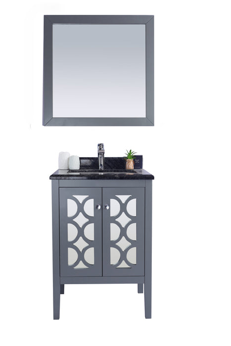 Laviva | Mediterraneo 24" Grey Bathroom Vanity with Black Wood Marble Countertop Laviva - Vanities Laviva   