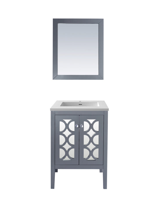 Laviva | Mediterraneo 24" Grey Bathroom Vanity with Matte White VIVA Stone Solid Surface Countertop Laviva - Vanities Laviva   