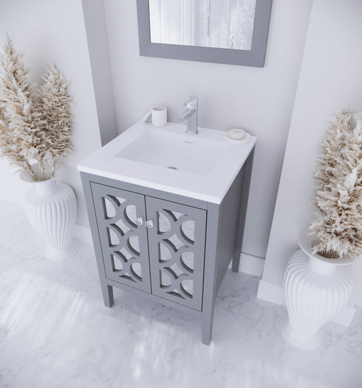 Laviva | Mediterraneo 24" Grey Bathroom Vanity with Matte White VIVA Stone Solid Surface Countertop Laviva - Vanities Laviva   