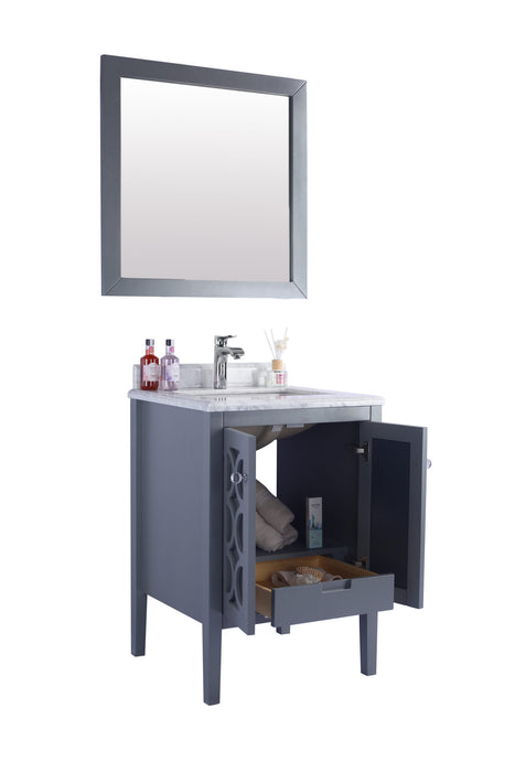 Laviva | Mediterraneo 24" Grey Bathroom Vanity with White Carrara Marble Countertop Laviva - Vanities Laviva   