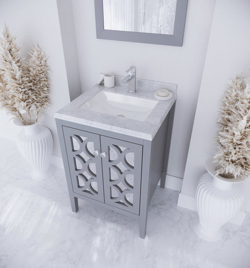 Laviva | Mediterraneo 24" Grey Bathroom Vanity with White Carrara Marble Countertop Laviva - Vanities Laviva   