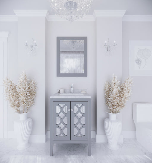 Laviva | Mediterraneo 24" Grey Bathroom Vanity with White Carrara Marble Countertop Laviva - Vanities Laviva   