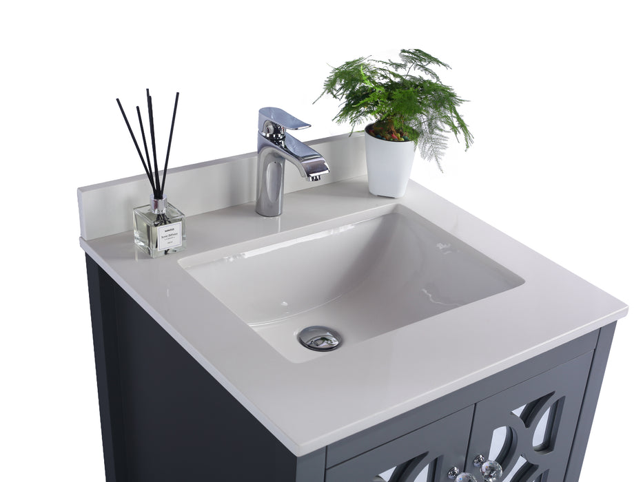 Laviva | Mediterraneo 24" Grey Bathroom Vanity with White Quartz Countertop Laviva - Vanities Laviva   