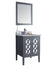 Laviva | Mediterraneo 24" Grey Bathroom Vanity with White Stripes Marble Countertop Laviva - Vanities Laviva   