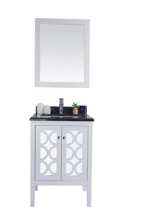 Laviva | Mediterraneo 24" White Bathroom Vanity with Black Wood Marble Countertop Laviva - Vanities Laviva   