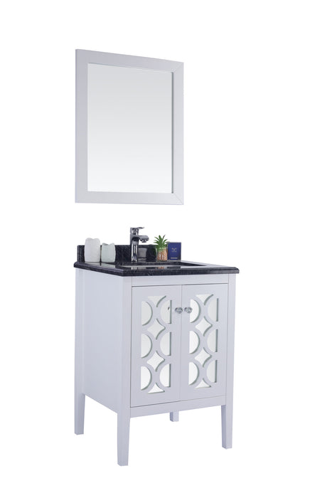 Laviva | Mediterraneo 24" White Bathroom Vanity with Black Wood Marble Countertop Laviva - Vanities Laviva   