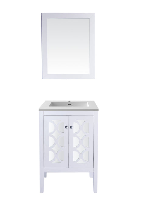 Laviva | Mediterraneo 24" White Bathroom Vanity with Matte White VIVA Stone Solid Surface Countertop Laviva - Vanities Laviva   