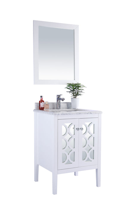 Laviva | Mediterraneo 24" White Bathroom Vanity with White Carrara Marble Countertop Laviva - Vanities Laviva   