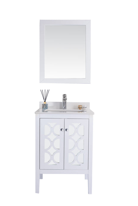 Laviva | Mediterraneo 24" White Bathroom Vanity with White Quartz Countertop Laviva - Vanities Laviva   