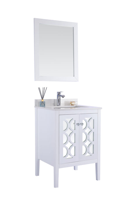 Laviva | Mediterraneo 24" White Bathroom Vanity with White Quartz Countertop Laviva - Vanities Laviva   