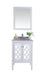 Laviva | Mediterraneo 24" White Bathroom Vanity with White Stripes Marble Countertop Laviva - Vanities Laviva   