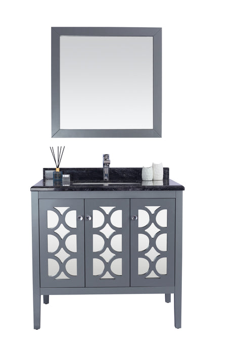 Laviva | Mediterraneo 36" Grey Bathroom Vanity with Black Wood Marble Countertop Laviva - Vanities Laviva   