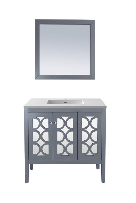 Laviva | Mediterraneo 36" Grey Bathroom Vanity with Matte White VIVA Stone Solid Surface Countertop Laviva - Vanities Laviva   