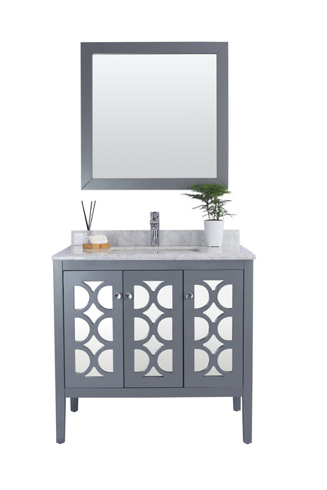 Laviva | Mediterraneo 36" Grey Bathroom Vanity with White Carrara Marble Countertop Laviva - Vanities Laviva   