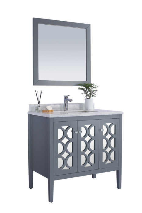 Laviva | Mediterraneo 36" Grey Bathroom Vanity with White Carrara Marble Countertop Laviva - Vanities Laviva   