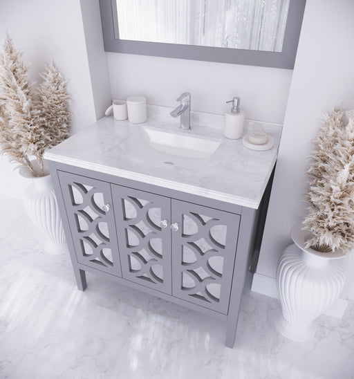 Laviva | Mediterraneo 36" Grey Bathroom Vanity with White Carrara Marble Countertop Laviva - Vanities Laviva   