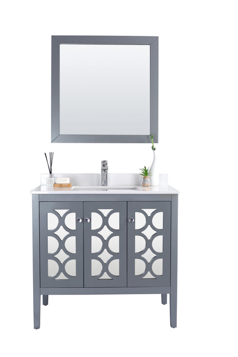 Laviva | Mediterraneo 36" Grey Bathroom Vanity with White Quartz Countertop Laviva - Vanities Laviva   