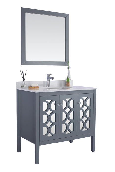 Laviva | Mediterraneo 36" Grey Bathroom Vanity with White Quartz Countertop Laviva - Vanities Laviva   