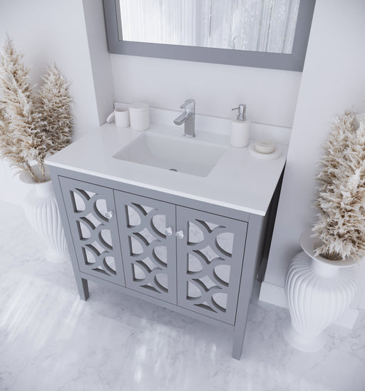 Laviva | Mediterraneo 36" Grey Bathroom Vanity with White Quartz Countertop Laviva - Vanities Laviva   