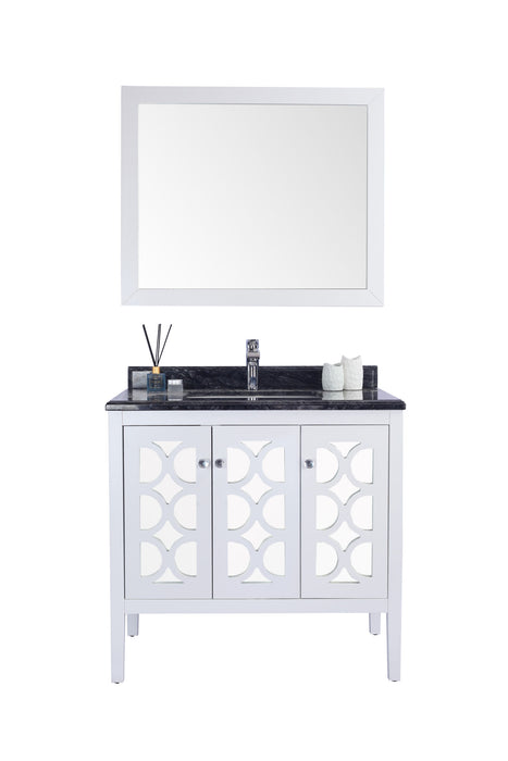 Laviva | Mediterraneo 36" White Bathroom Vanity with Black Wood Marble Countertop Laviva - Vanities Laviva   