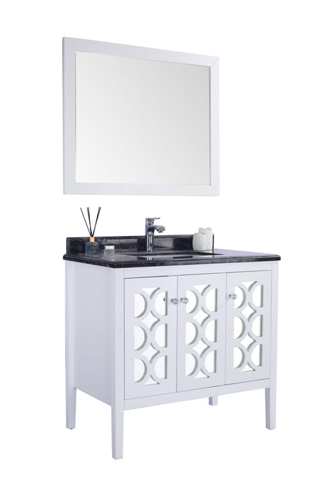 Laviva | Mediterraneo 36" White Bathroom Vanity with Black Wood Marble Countertop Laviva - Vanities Laviva   