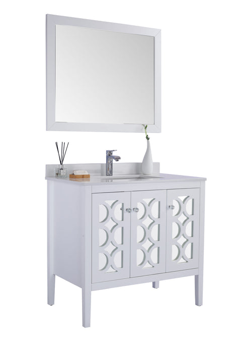 Laviva | Mediterraneo 36" White Bathroom Vanity with White Quartz Countertop Laviva - Vanities Laviva   