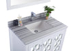 Laviva | Mediterraneo 36" White Bathroom Vanity with White Stripes Marble Countertop Laviva - Vanities Laviva   