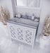 Laviva | Mediterraneo 36" White Bathroom Vanity with White Stripes Marble Countertop Laviva - Vanities Laviva   