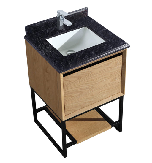 Laviva | Alto 24" California White Oak Bathroom Vanity with Black Wood Marble Countertop Laviva - Vanities Laviva   