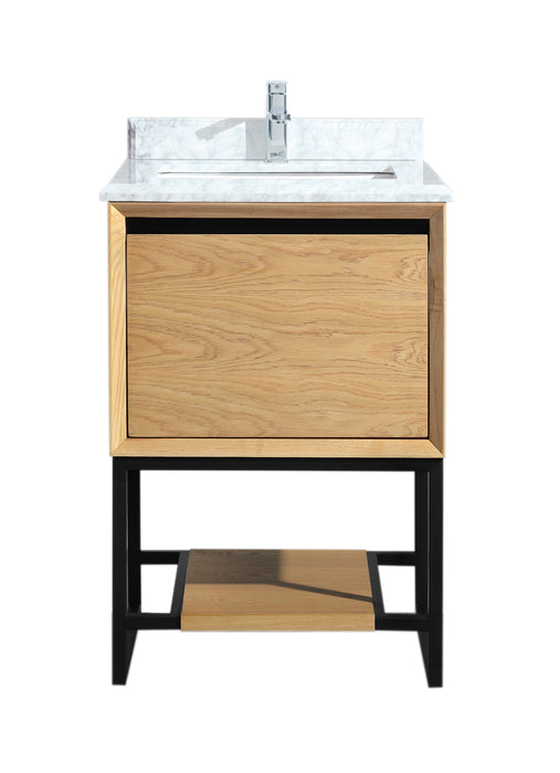 Laviva | Alto 24" California White Oak Bathroom Vanity with White Carrara Marble Countertop Laviva - Vanities Laviva   