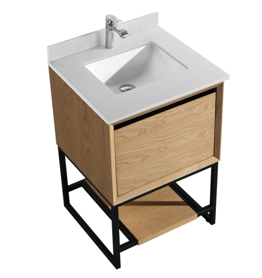 Laviva | Alto 24" California White Oak Bathroom Vanity with White Quartz Countertop Laviva - Vanities Laviva   