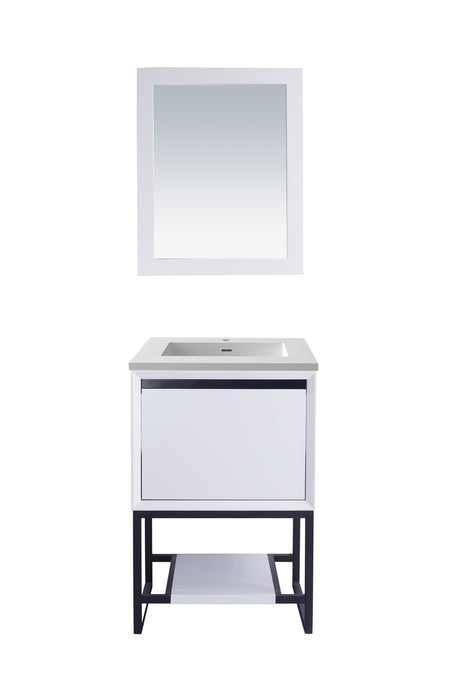 Laviva | Alto 24" White Bathroom Vanity with Matte White VIVA Stone Solid Surface Countertop Laviva - Vanities Laviva   