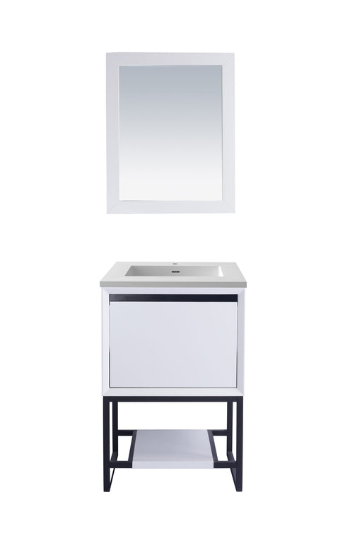 Laviva | Alto 24" White Bathroom Vanity with Matte White VIVA Stone Solid Surface Countertop Laviva - Vanities Laviva   