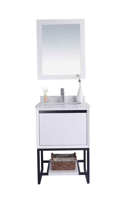 Laviva | Alto 24" White Bathroom Vanity with White Carrara Marble Countertop Laviva - Vanities Laviva   