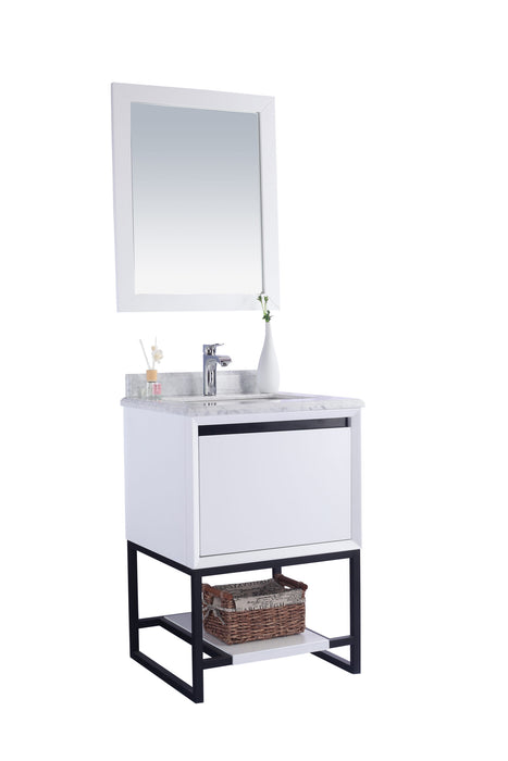 Laviva | Alto 24" White Bathroom Vanity with White Carrara Marble Countertop Laviva - Vanities Laviva   