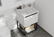 Laviva | Alto 24" White Bathroom Vanity with White Carrara Marble Countertop Laviva - Vanities Laviva   