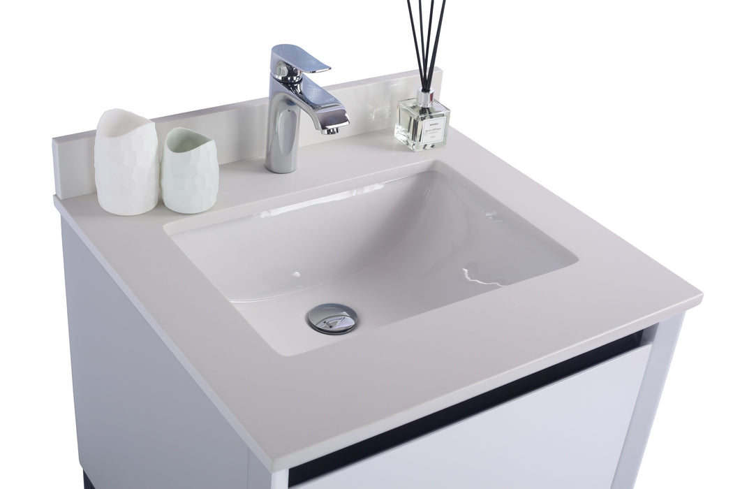 Laviva | Alto 24" White Bathroom Vanity with White Quartz Countertop Laviva - Vanities Laviva   