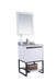 Laviva | Alto 24" White Bathroom Vanity with White Stripes Marble Countertop Laviva - Vanities Laviva   