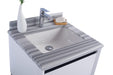 Laviva | Alto 24" White Bathroom Vanity with White Stripes Marble Countertop Laviva - Vanities Laviva   