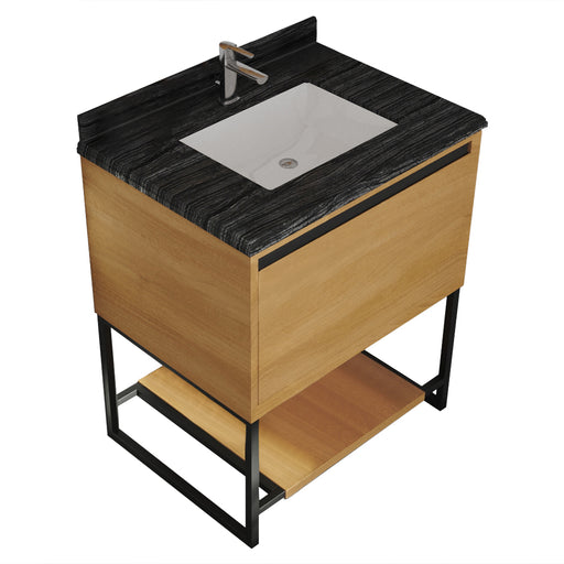 Laviva | Alto 30" California White Oak Bathroom Vanity with Black Wood Marble Countertop Laviva - Vanities Laviva   